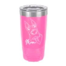 Great Dane Mom ~ Laser Engraved 20 oz insulated tumbler w/Clear Lid