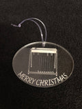 Clear acrylic Christmas Ornaments with music instruments design