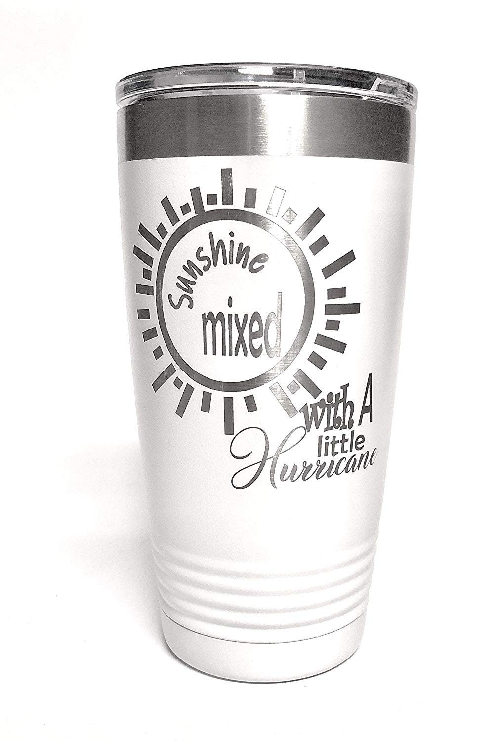 Sunshine mixed with a little hurricane - Insulated Tumbler 20oz Laser Engraved