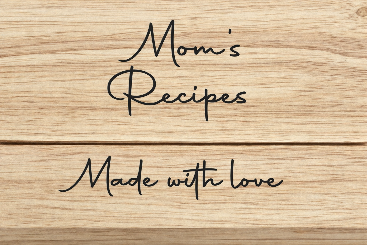 Recipe Card Wood Box