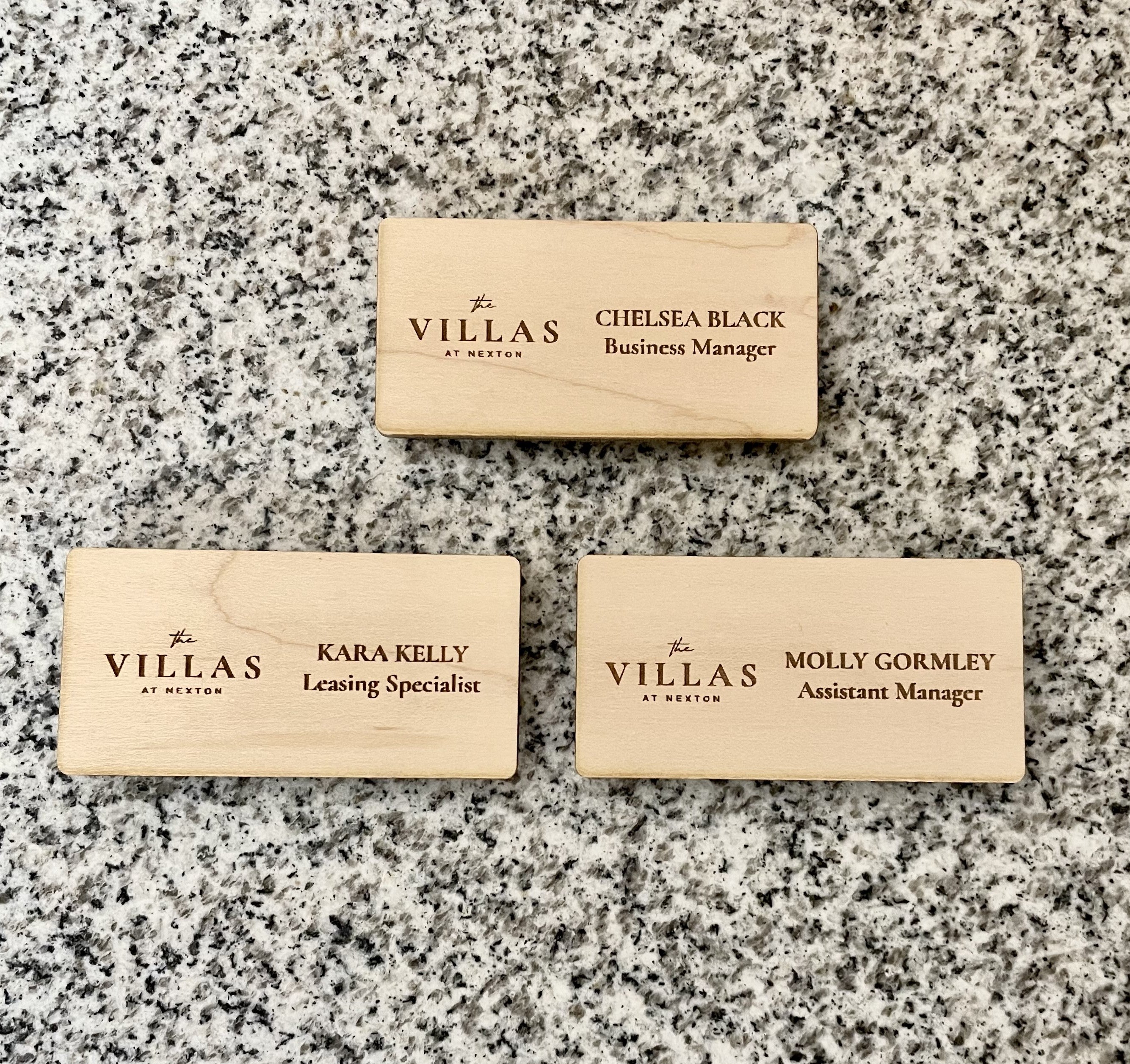 Laser Engraved Wood Name Badges