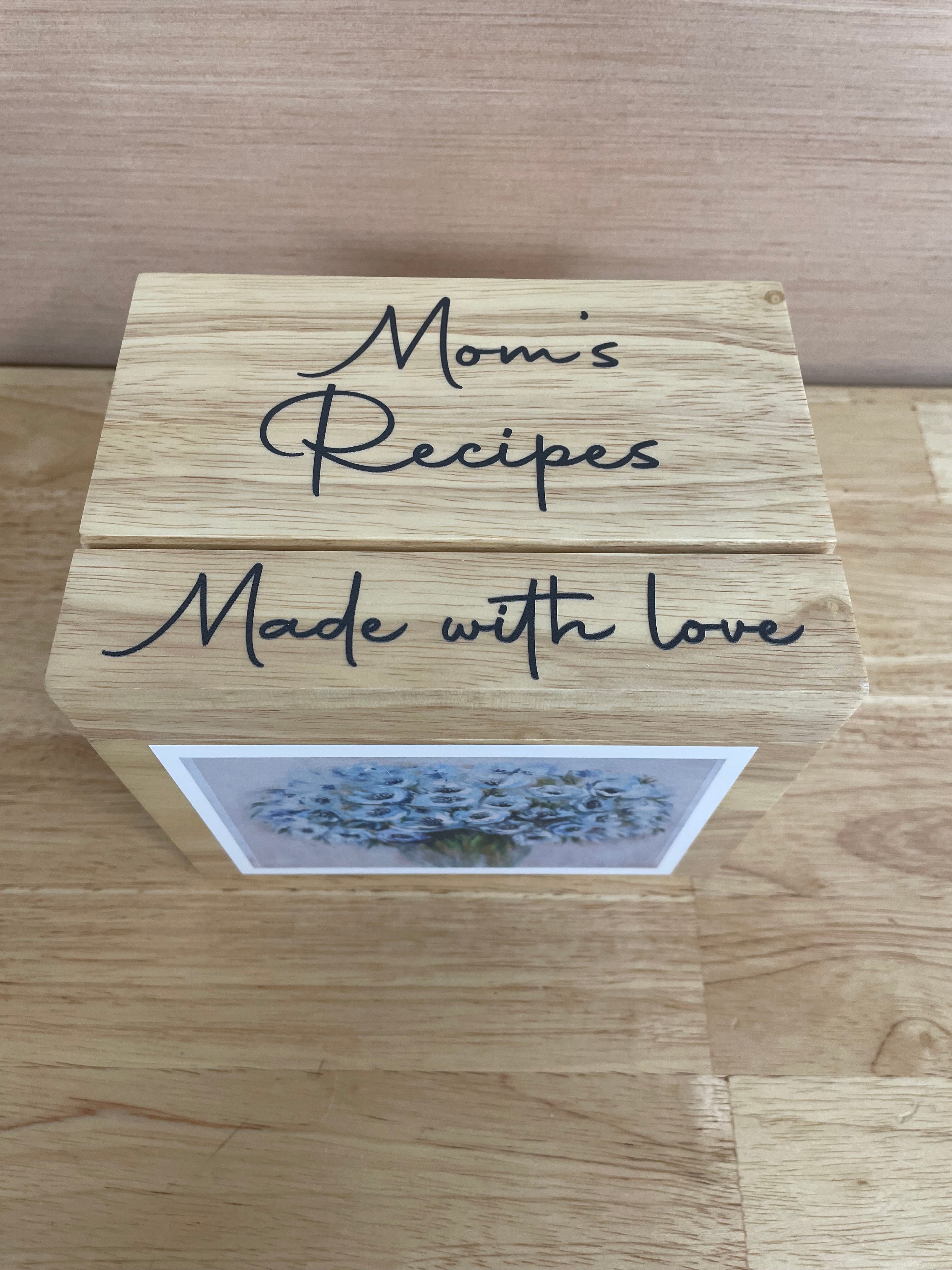 Recipe Card Wood Box