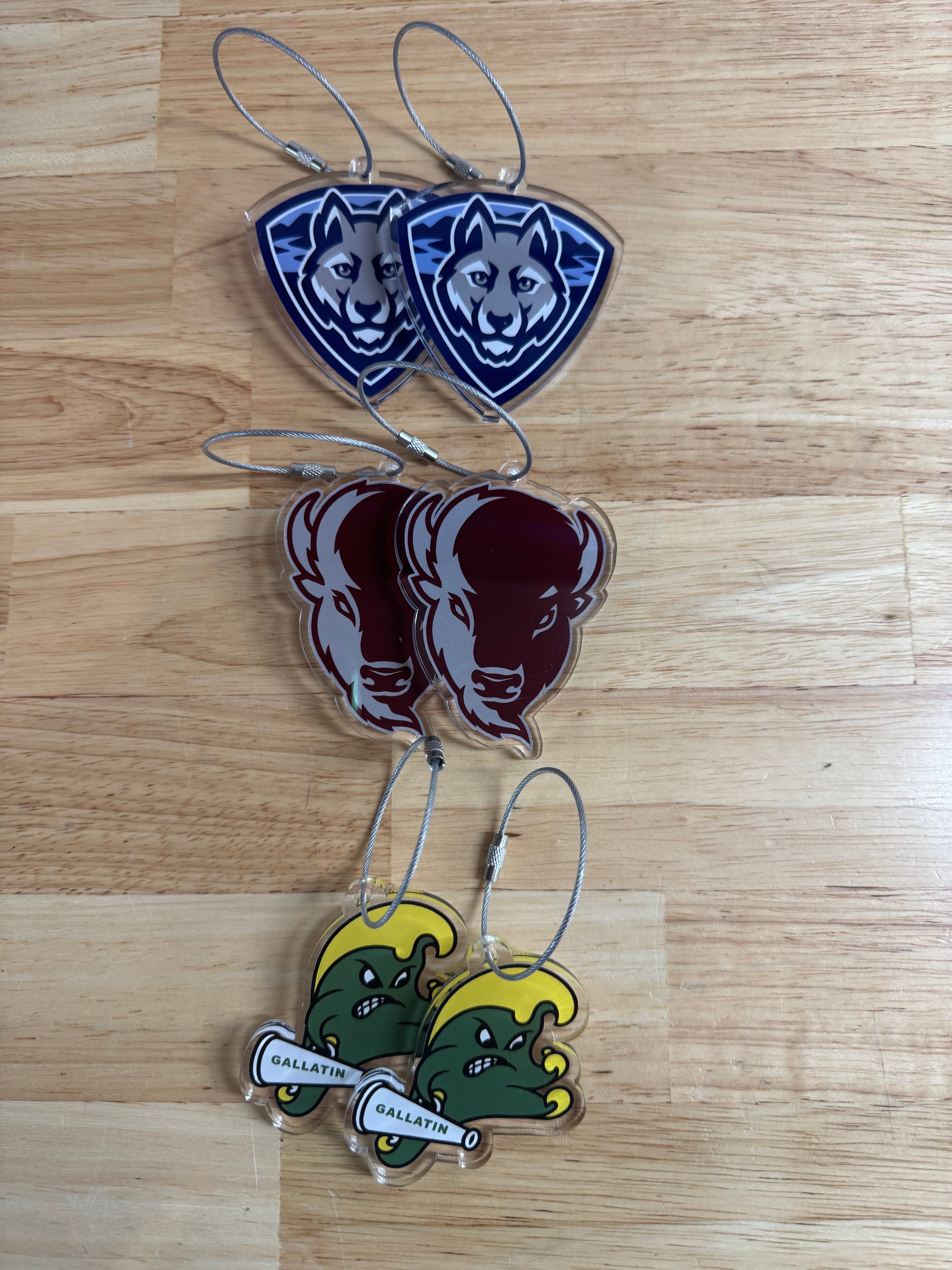 3" Acrylic Bag Tags – UV Printed with Your Logo or Photo