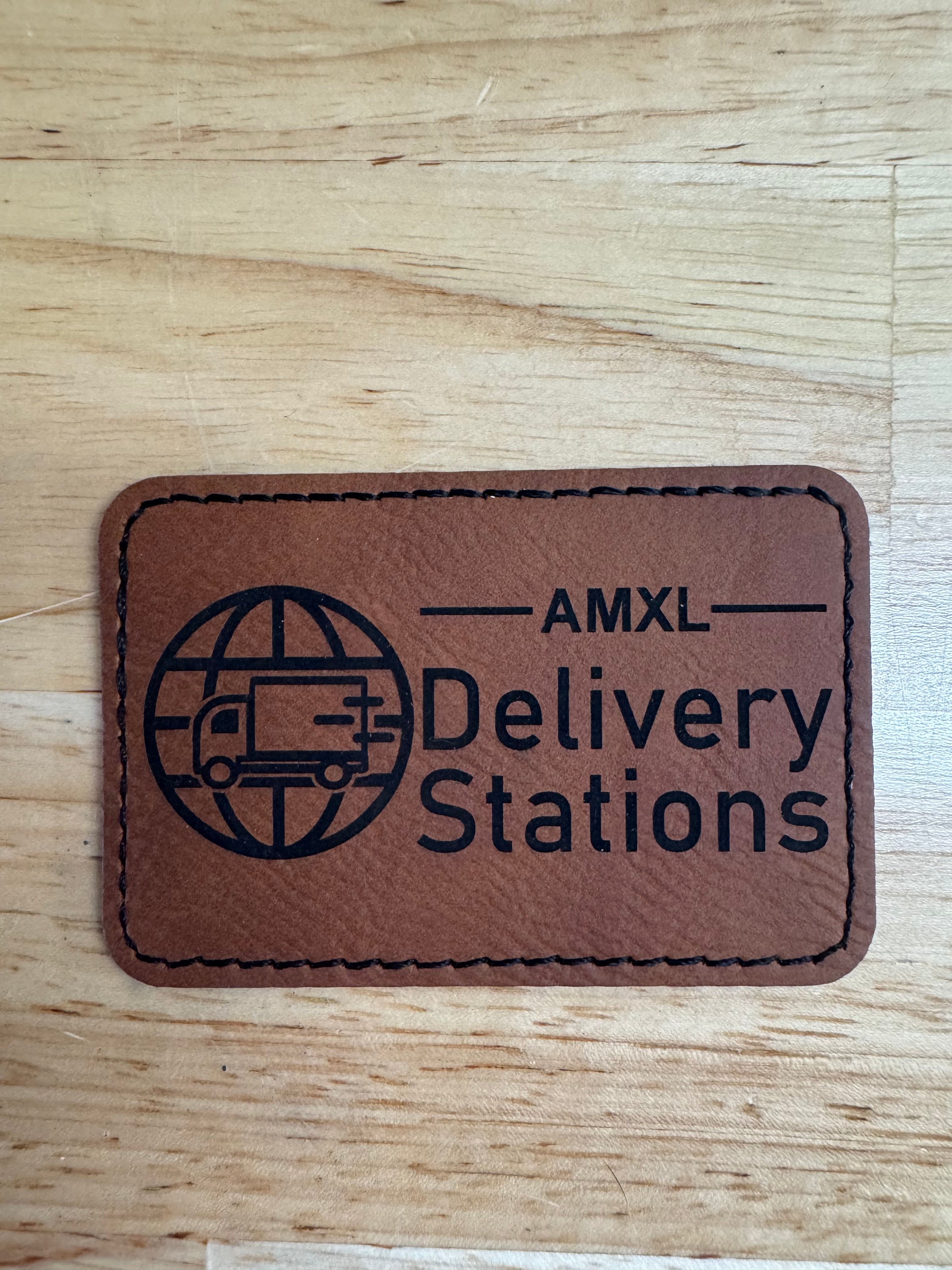 Laser Engraved 3"X2" Rectangle Patch with Stitched Border