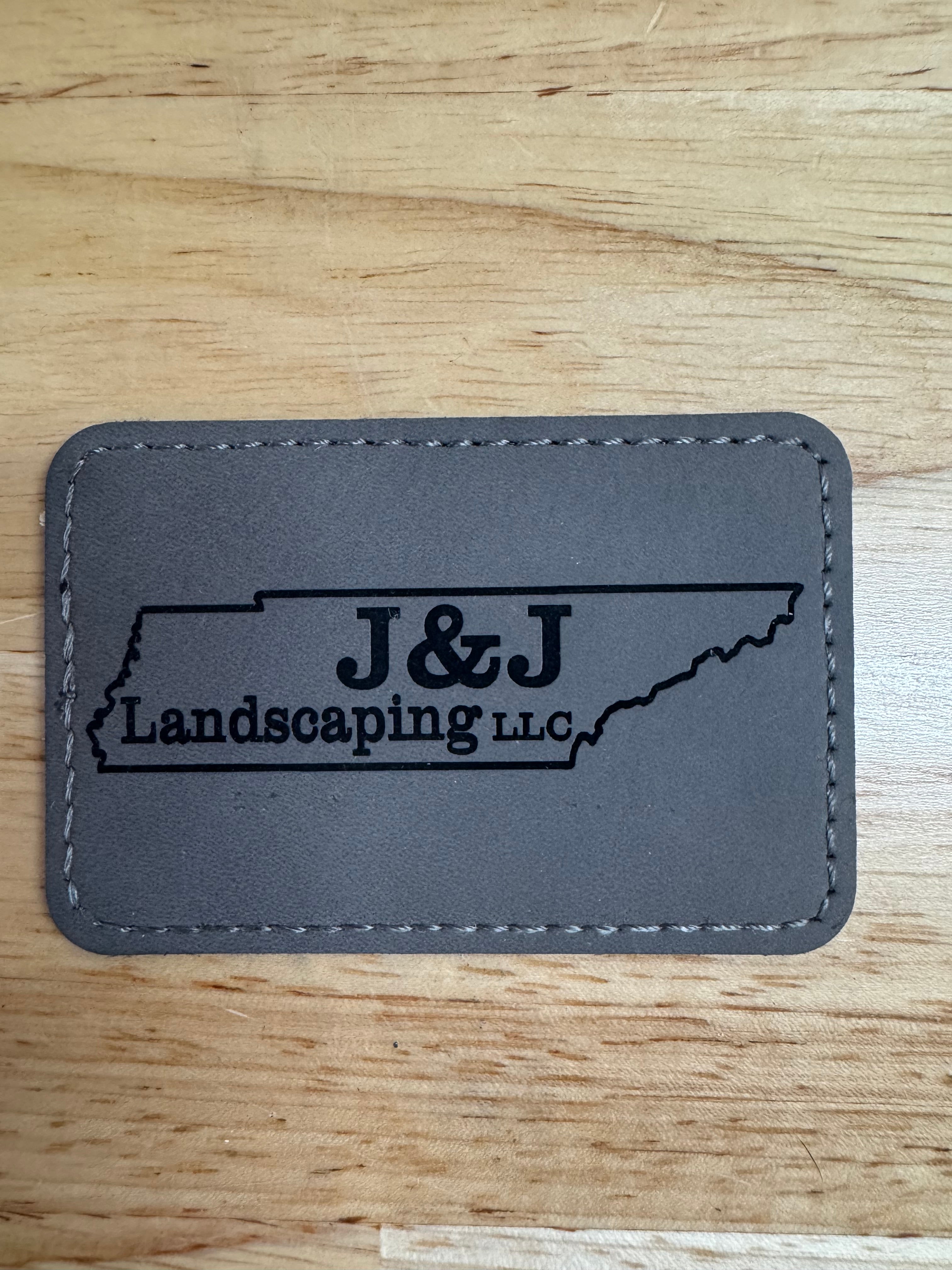 Laser Engraved 3"X2" Rectangle Patch with Stitched Border