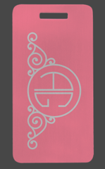 Anodized Aluminum Luggage Tag – 3 7/8" x 2"