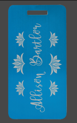 Anodized Aluminum Luggage Tag – 3 7/8" x 2"