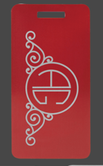 Anodized Aluminum Luggage Tag – 3 7/8" x 2"