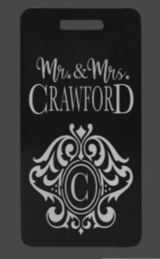 Anodized Aluminum Luggage Tag – 3 7/8" x 2"