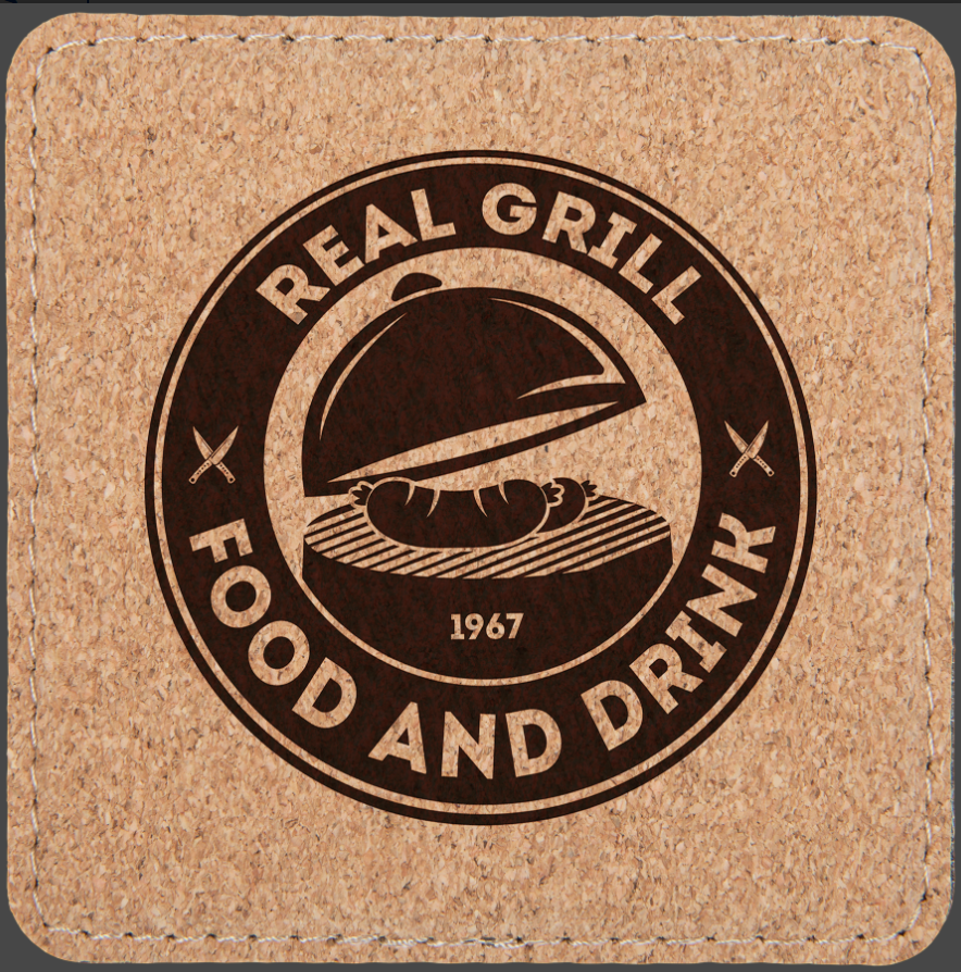 4" x 4" Square Leatherette Coaster