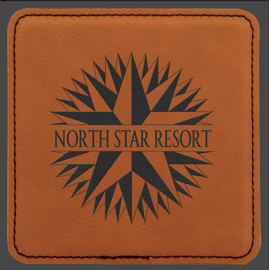 4" x 4" Square Leatherette Coaster