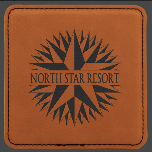 4" x 4" Square Leatherette Coaster
