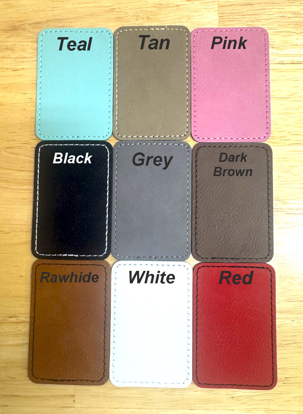 Laser Engraved 3"X2" Rectangle Patch with Stitched Border