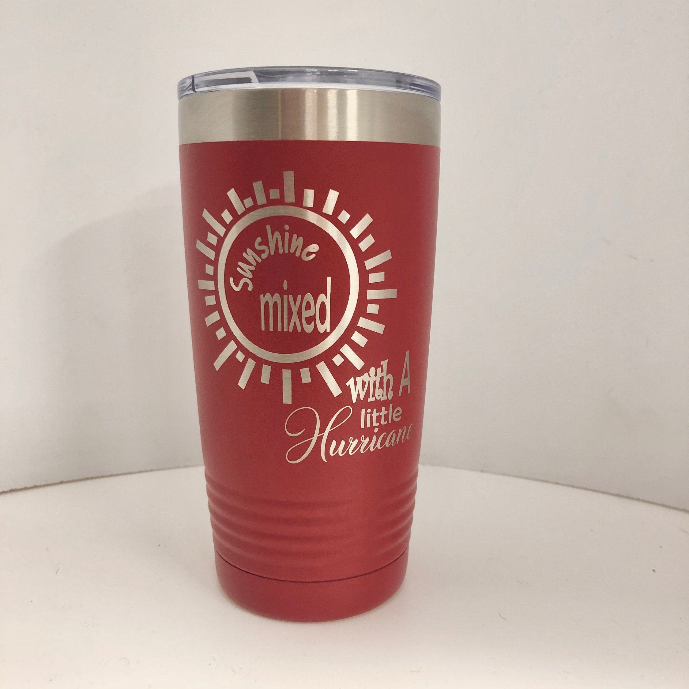 Sunshine mixed with a little hurricane - Insulated Tumbler 20oz Laser Engraved