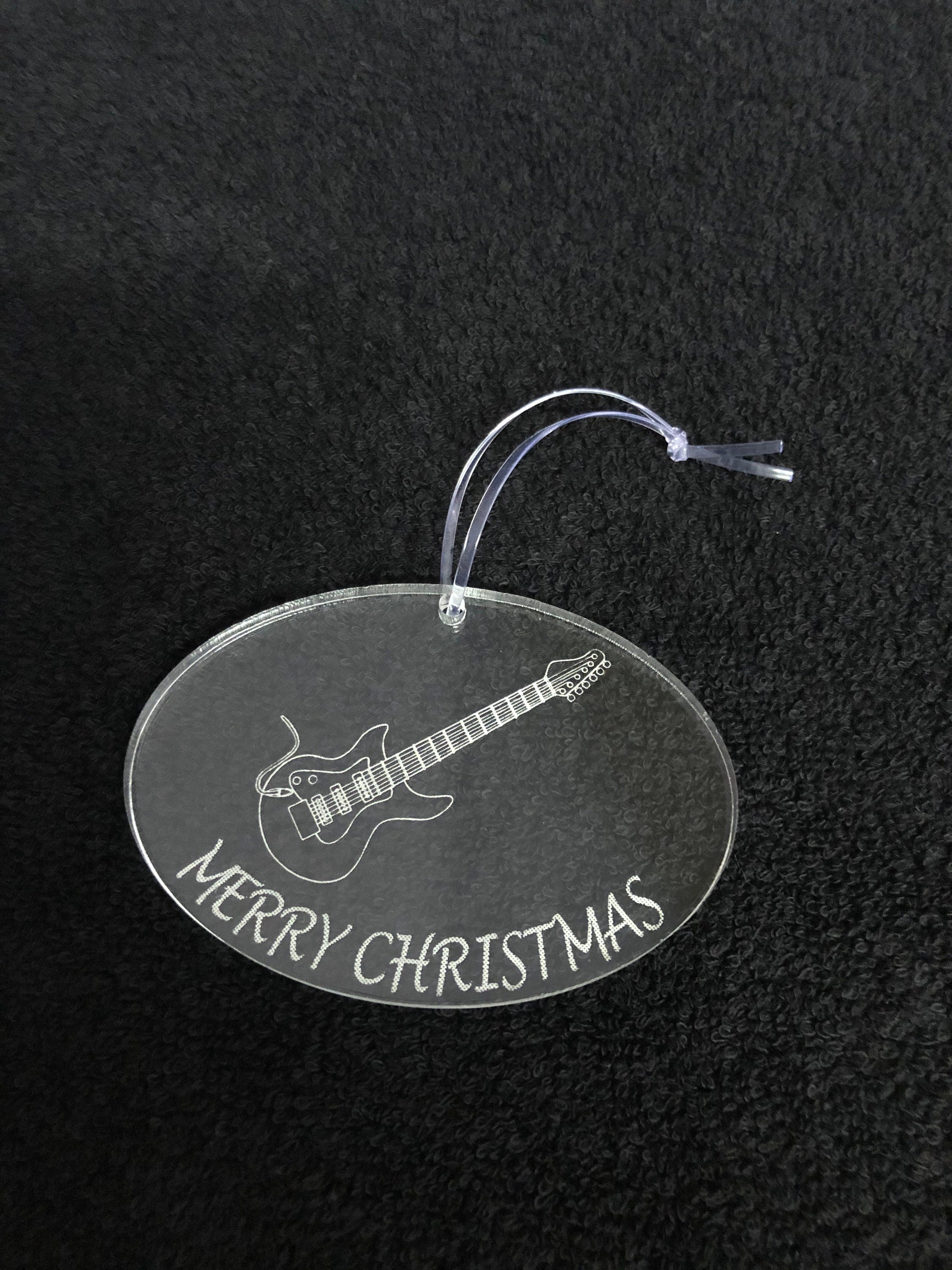 Clear acrylic Christmas Ornaments with music instruments design