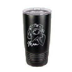 Great Dane Mom ~ Laser Engraved 20 oz insulated tumbler w/Clear Lid