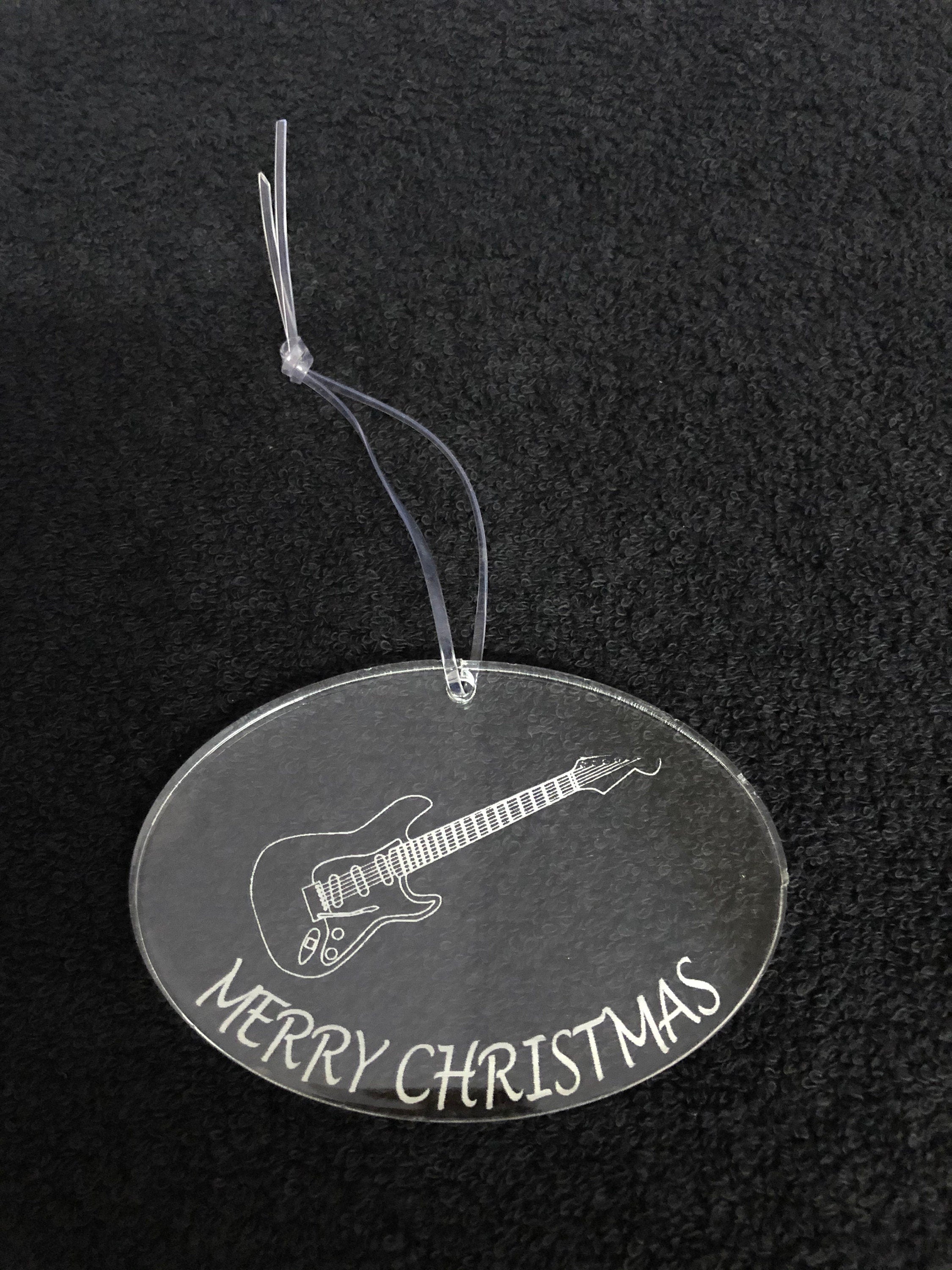 Clear acrylic Christmas Ornaments with music instruments design