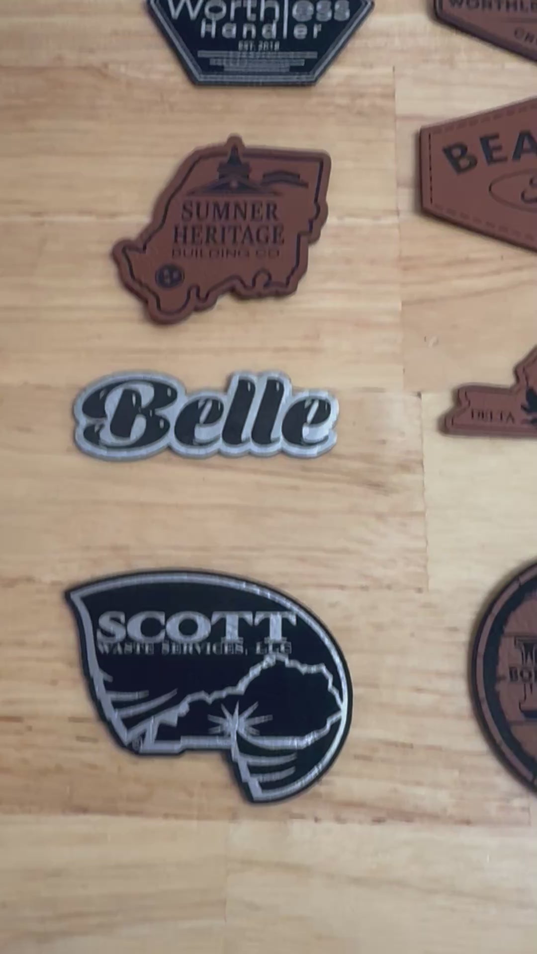 Custom Laser Engraved Adhesive Patches – 29 Color Options