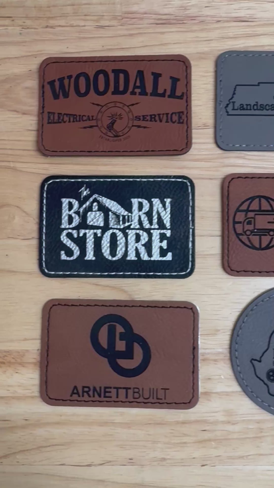 Laser Engraved 2.5” Circle Patch with Stitched Border