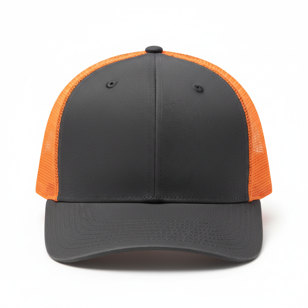 Richardson 112 Charcoal / neon orange